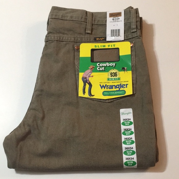 Wrangler Other - Wrangler Cowboy Cut Slim 38x34 Traildust Tan